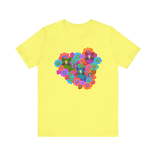 Subtle Anti Trump Playful Cat Design Unisex Short Sleeve Tee - Fun Graphic Tee, Cat Lovers Shirt, Gift for Her, Summer Outfit, Birthday Gift