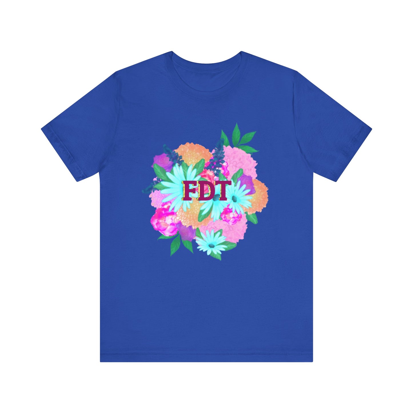Floral FDT Unisex Tee | Vibrant Summer Shirt, Stylish Casual Wear, Gift for Her, Birthday Tee, Floral Graphic Tee