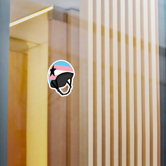 Transgender Pride Jammer Helmet Derby Kiss-Cut Vinyl Decals, LGBTQ+ Stickers for Water Bottles, Helmet Decals, Pride Gifts, Home Decor