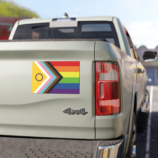 Inclusive Pride Rainbow Car Magnets, LGBTQ+ Pride Decor, Vehicle Stickers, Colorful Auto Accessories, Inclusive Gifts, Celebration Magnets