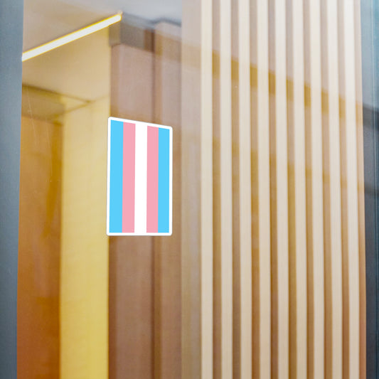 Transgender Pride Kiss-Cut Vinyl Decals, LGBTQ+ Stickers for Support, Car Decor, Window Decals, Trans Rights