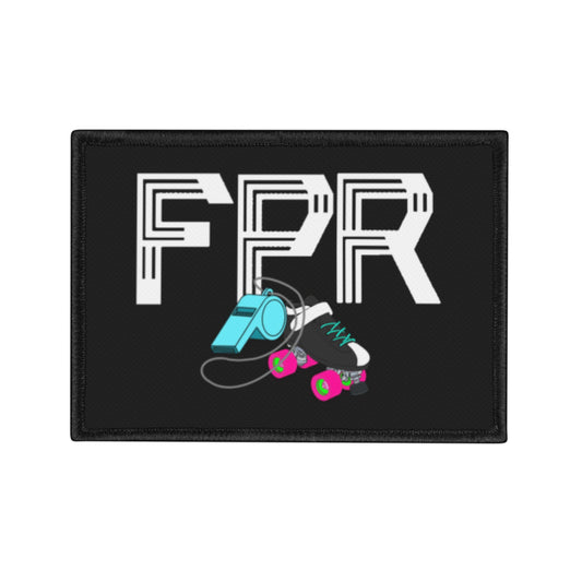 Front Pack Ref Derby Roller Skate Iron-On Patches for Jackets, Bags, DIY Projects, Skate Lovers, Fun Gifts for Holidays