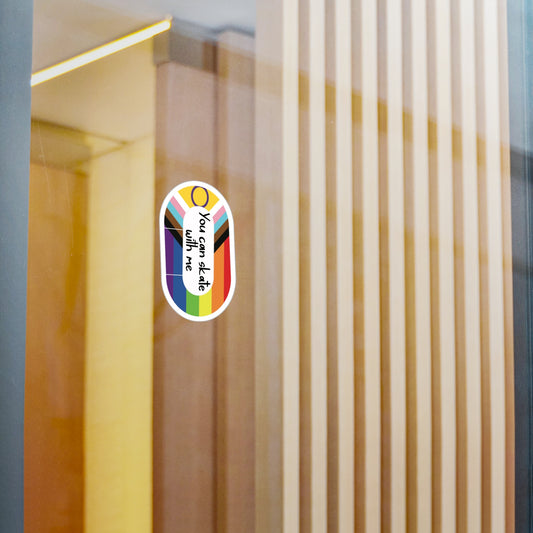 Inclusive Roller Derby Kiss-Cut Vinyl Decals, LGBTQ+ Pride Stickers, Colorful Wall Art, Fun Decals for Kids, Gifts for Skaters