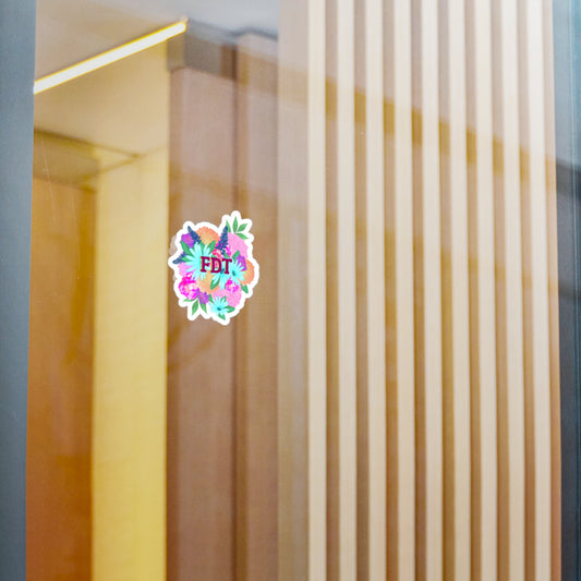 FDT- Colorful Floral Kiss-Cut Vinyl Decals, Perfect for Laptops, Water Bottles, Scrapbooking, Parties, and Weddings