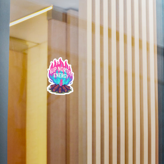 Up North Energy Kiss-Cut Vinyl Decals, Hiking Sticker, Camp Decor, Outdoor Enthusiast Gift, Nature Lovers Wall Art, Adventure Accessories