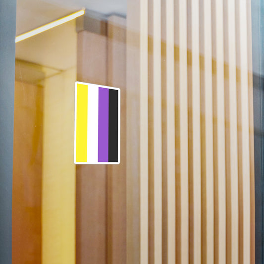 Non Binary Colorful Kiss-Cut Vinyl Decals - Perfect for Personalizing Your Laptop, Water Bottle, Car, or Home Decor, Great Gift Idea!