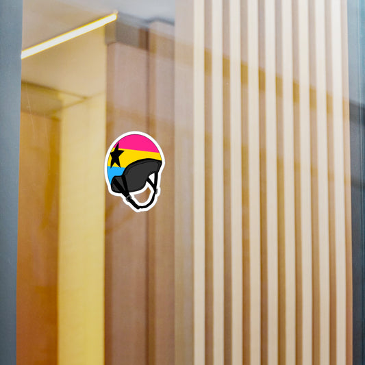 Pansexual Pride Jammer Helmet Vinyl Decals - Colorful Stickers for Skateboards, Laptops, Cars, Gifts, and Decorations