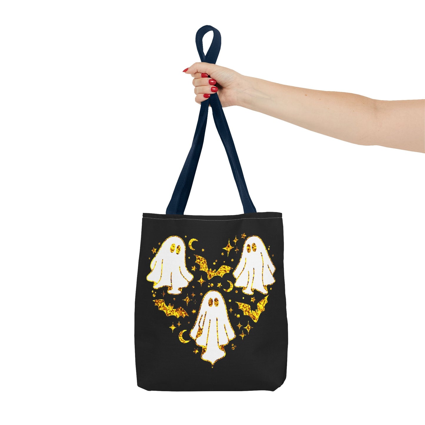 Spooky Ghost Heart Tote Bag - Perfect for Halloween, Trick or Treat, Gift for Kids, Witchy Vibes, Cute Accessory