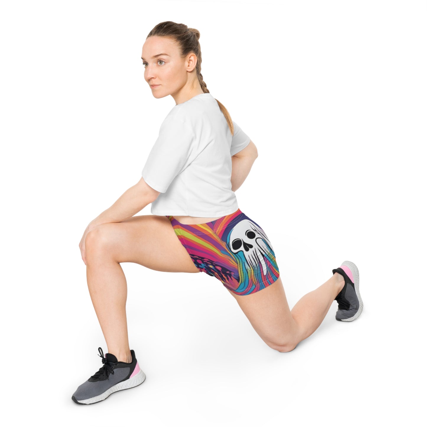 Psychedelic Skull Women's Shorts (AOP)