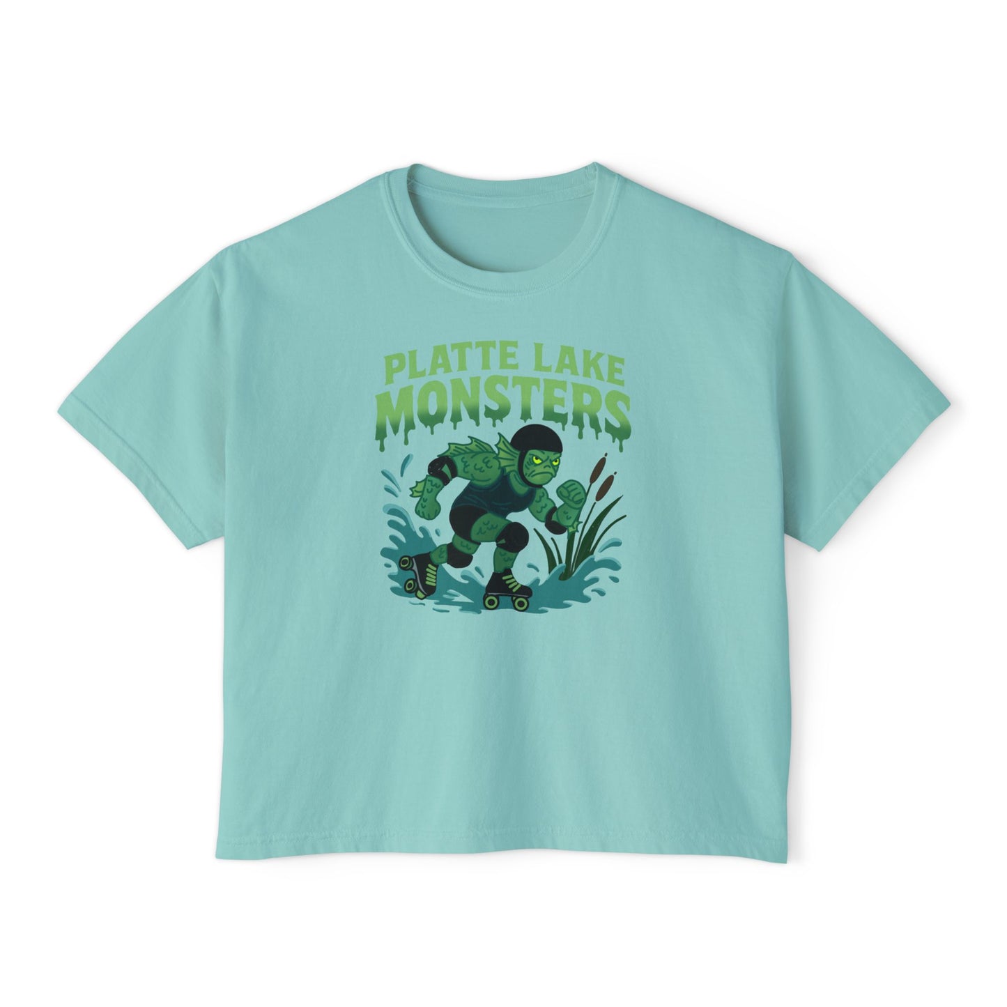 Women's Boxy Tee - Platte Lake Monsters Roller Derby Boxy Tee
