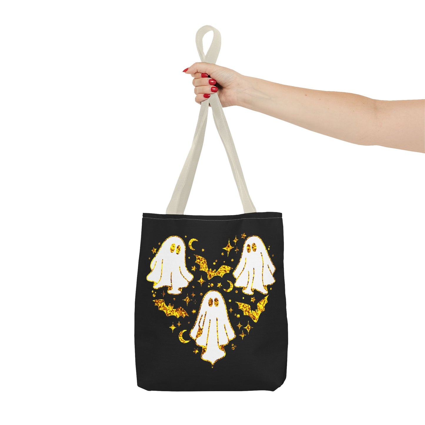 Spooky Ghost Heart Tote Bag - Perfect for Halloween, Trick or Treat, Gift for Kids, Witchy Vibes, Cute Accessory