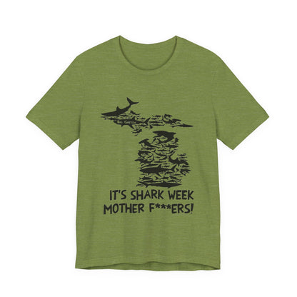 Whitmer Hot Mic Shark Week Unisex Tee, Fun Shark T-Shirt, Perfect for Summer, Shark Lover Gift, Funny Beach Apparel