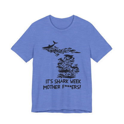 Whitmer Hot Mic Shark Week Unisex Tee, Fun Shark T-Shirt, Perfect for Summer, Shark Lover Gift, Funny Beach Apparel