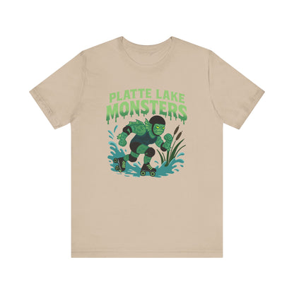 Unisex Tee - Platte Lake Monsters Roller Derby Mascot T-Shirt