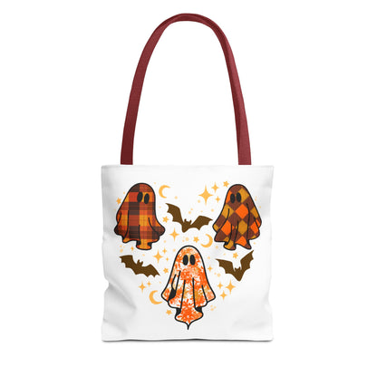 Spooky Ghost Tote Bag, Halloween Bags, Trick or Treat, Seasonal Tote, Autumn Accessories, Gift for Halloween Lovers