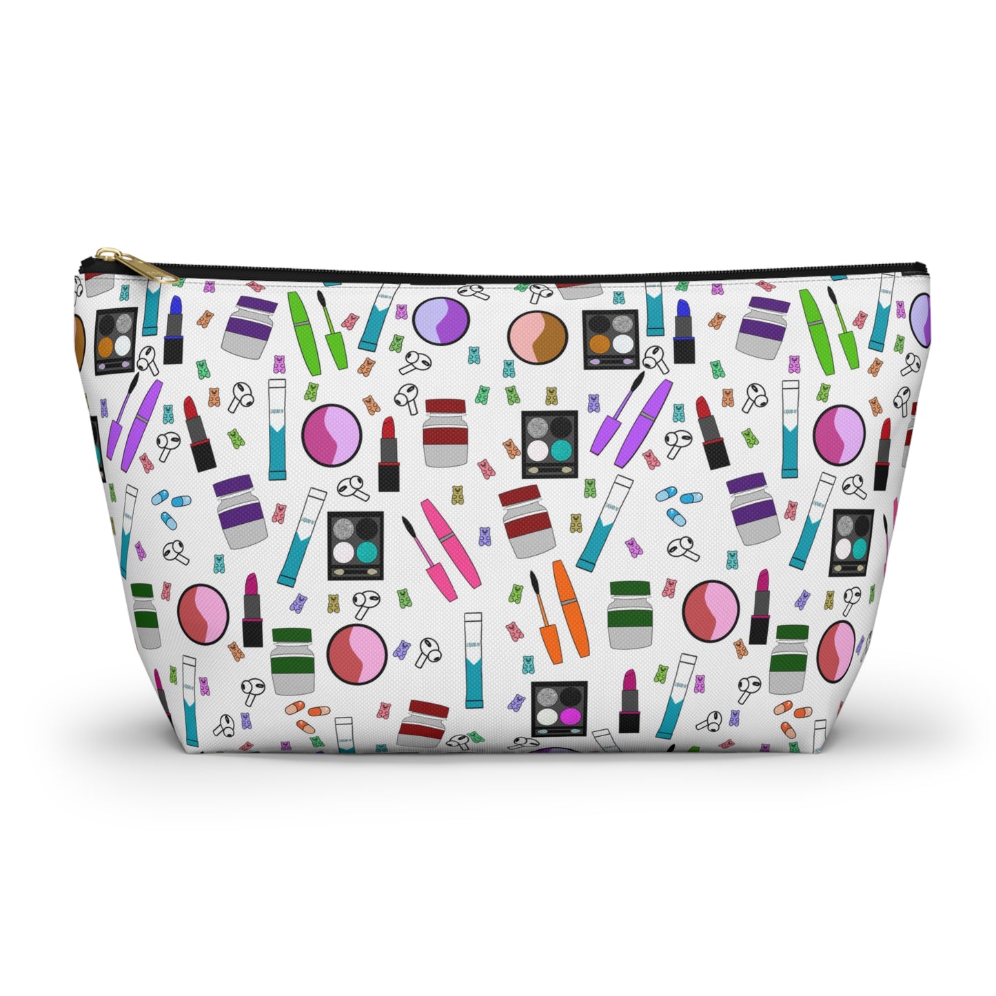 White Derby Accessory Pouch, Perfect for Bout Day Essentials, Beauty Lovers, Travel Makeup Bag, Gift for Her, Organizer Bag