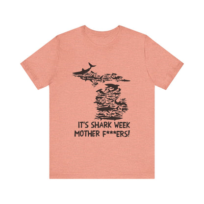 Whitmer Hot Mic Shark Week Unisex Tee, Fun Shark T-Shirt, Perfect for Summer, Shark Lover Gift, Funny Beach Apparel