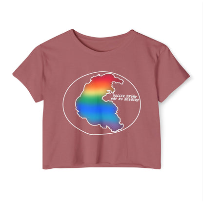 Rainbow Borderless Derby Festival Crop Top - Perfect for Summer Events, Beach Days, Pride Celebrations, Boho Style, Casual Outings