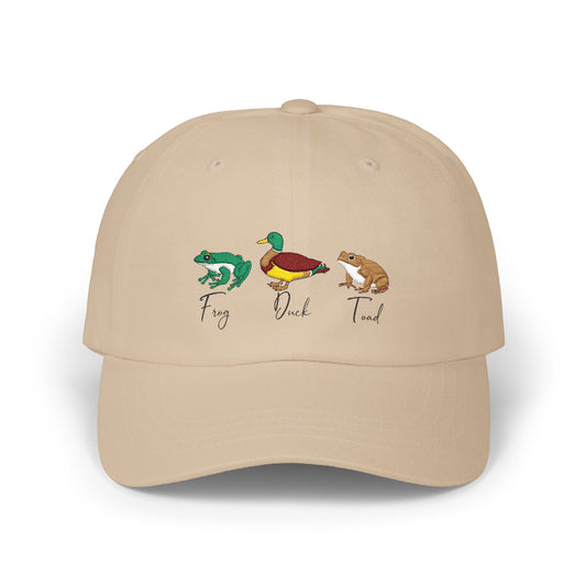 Subtle Anti Trump FDT- Frog Duck Toad Classic Dad Cap, Casual Baseball Hat, Unique Gift for Nature Lovers, Outdoor Sun Protection