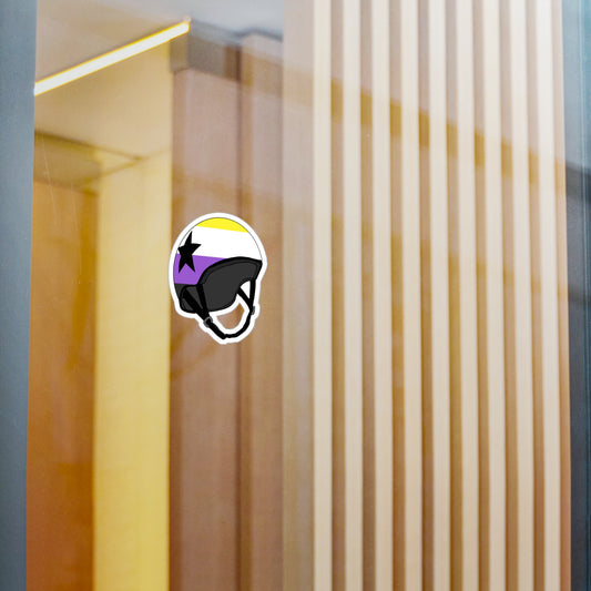 Non Binary Jammer Derby Helmet Vinyl Decals, Cool Stickers for Riders, Biker Decor, Helmet Accessories, Unique Gift for Motorcyclists