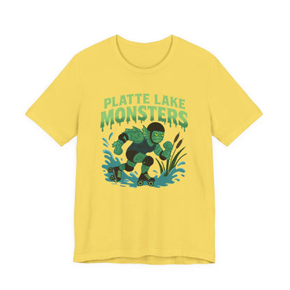 Unisex Tee - Platte Lake Monsters Roller Derby Mascot T-Shirt