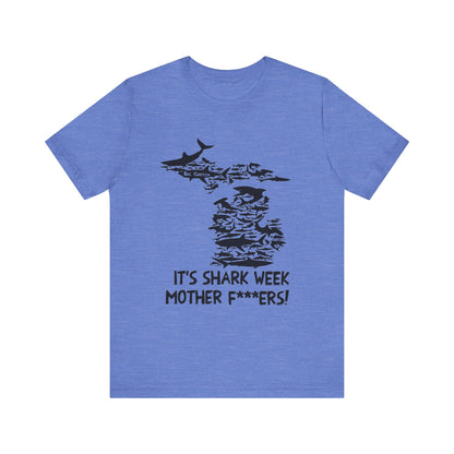 Whitmer Hot Mic Shark Week Unisex Tee, Fun Shark T-Shirt, Perfect for Summer, Shark Lover Gift, Funny Beach Apparel
