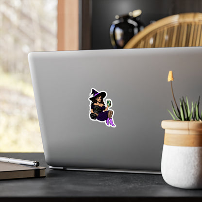 Vinyl Decal - Midwest Witch with Raccoon and Vernors