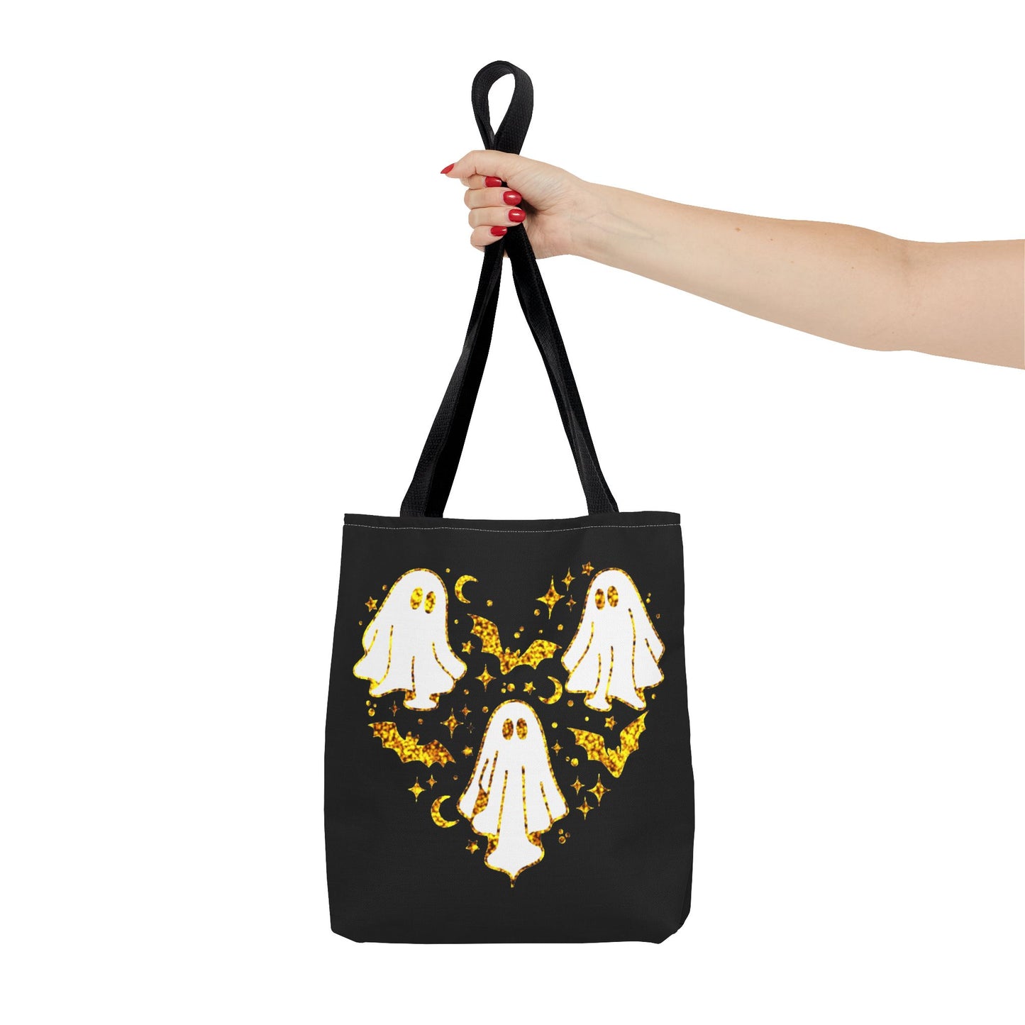 Spooky Ghost Heart Tote Bag - Perfect for Halloween, Trick or Treat, Gift for Kids, Witchy Vibes, Cute Accessory