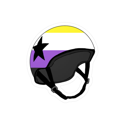 Non Binary Jammer Derby Helmet Vinyl Decals, Cool Stickers for Riders, Biker Decor, Helmet Accessories, Unique Gift for Motorcyclists