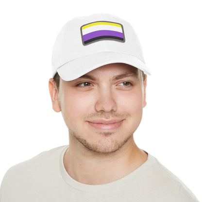 Nonbinary Pride Dad Hat, Casual Cap for LGBTQ+ Community, Rainbow Hat for Parades, Gifts for Dads and Allies, Everyday Wear
