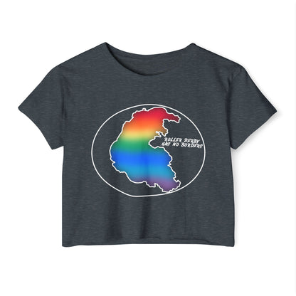 Rainbow Borderless Derby Festival Crop Top - Perfect for Summer Events, Beach Days, Pride Celebrations, Boho Style, Casual Outings