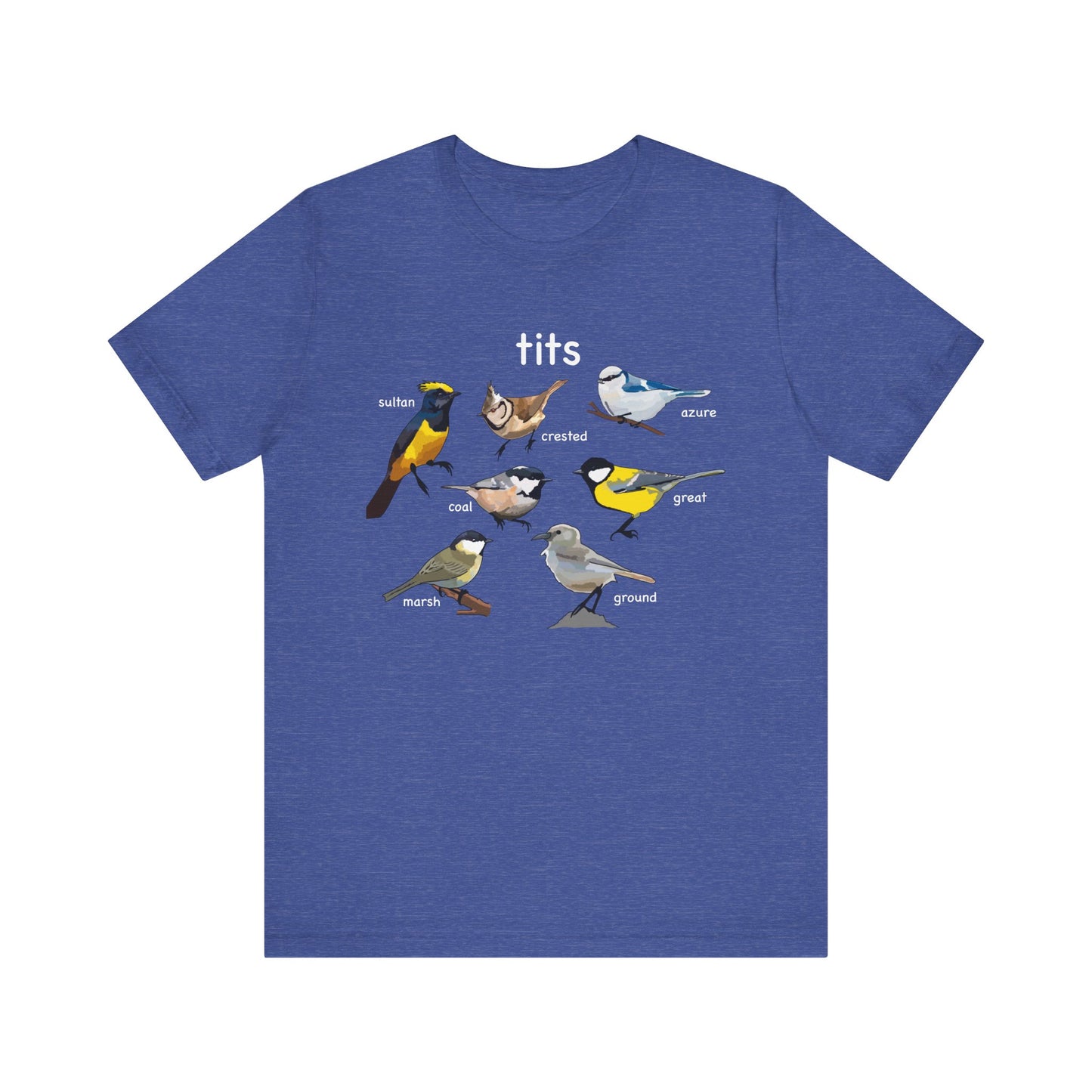 Bird Lover Tee Tits with Vintage Bird Illustrations, Nature Enthusiast Shirt, Gift for Birdwatchers, Eco-Friendly Fashion, Cute Graphic Tee,