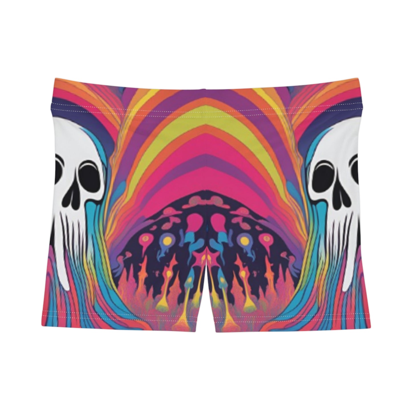 Psychedelic Skull Women's Shorts (AOP)