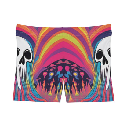 Psychedelic Skull Women's Shorts (AOP)