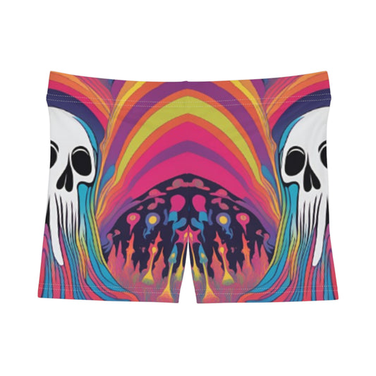 Psychedelic Skull Women's Shorts (AOP)