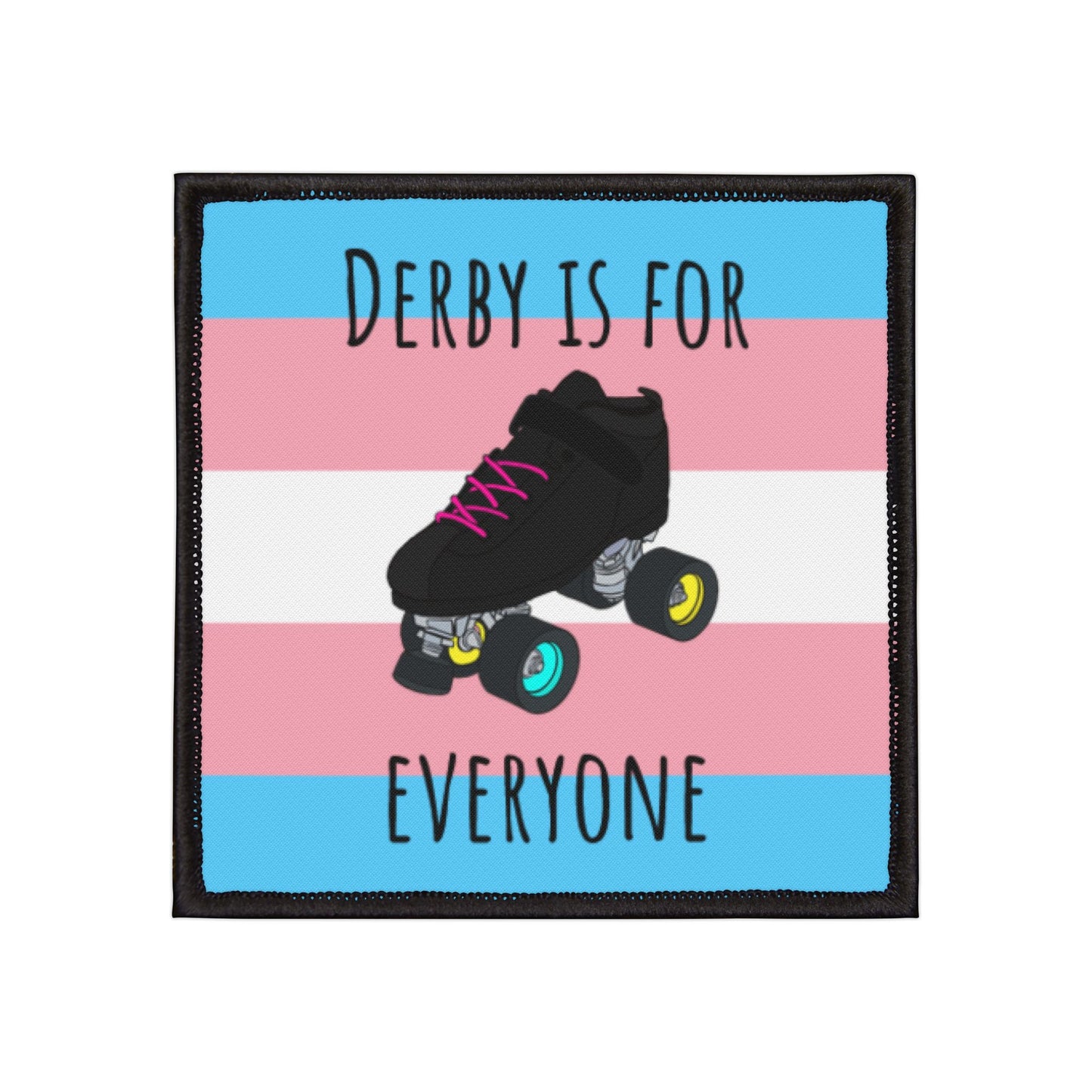 Trans Inclusive Derby Iron-On Patches, LGBTQ+ Roller Skating, Fun Patches for Jackets, Gear Accessories, Gift for Skaters, Pride Support