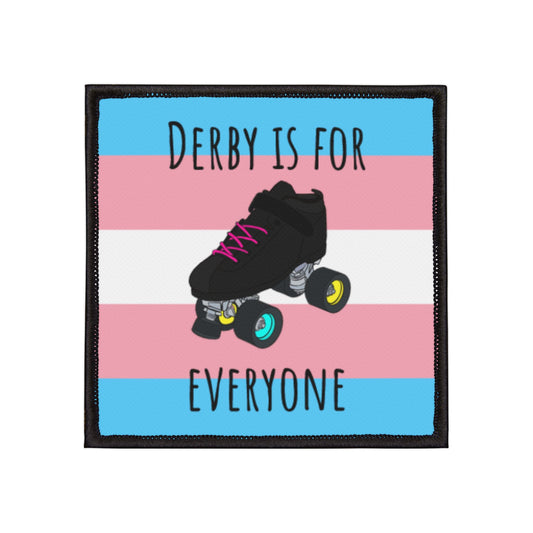 Trans Inclusive Derby Iron-On Patches, LGBTQ+ Roller Skating, Fun Patches for Jackets, Gear Accessories, Gift for Skaters, Pride Support