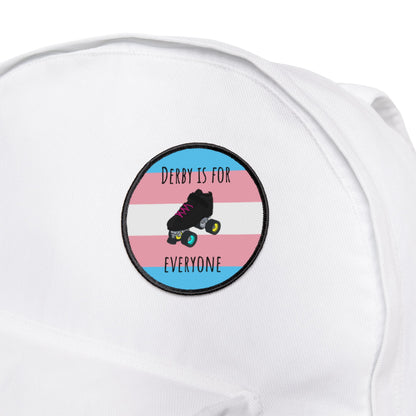 Trans Inclusive Derby Iron-On Patches, LGBTQ+ Roller Skating, Fun Patches for Jackets, Gear Accessories, Gift for Skaters, Pride Support