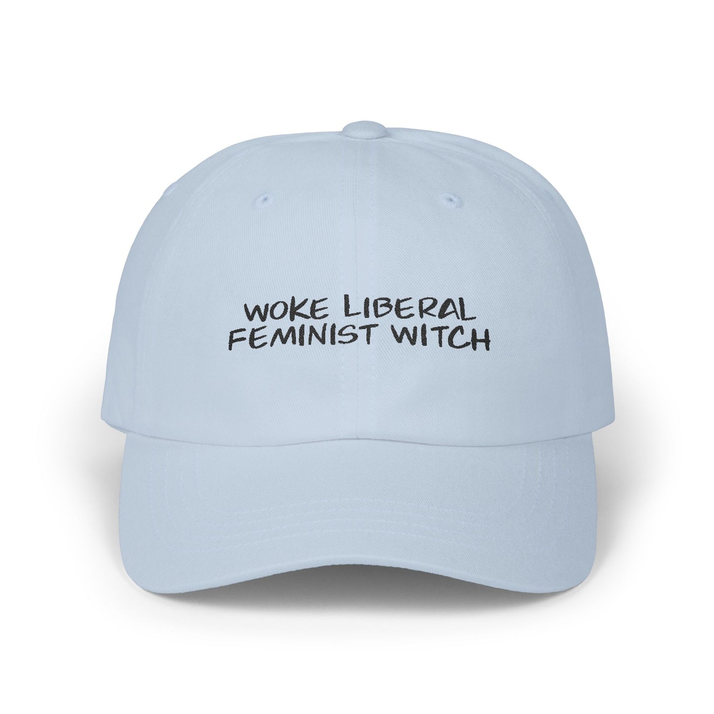 Black Text Woke Liberal Feminist Witch Dad Cap, Gender Equality Accessory, Gift for Feminists, Everyday Wear, Casual Fashion, Statement