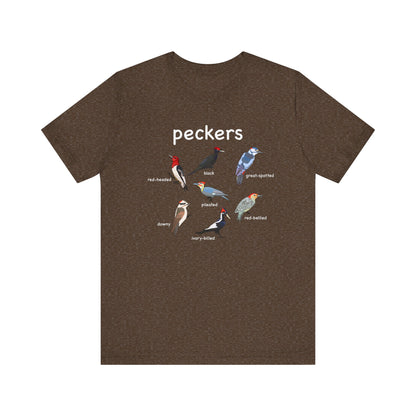 Vintage Bird Peckers Graphic Tee, Cute Nature T-Shirt, Unisex Summer Shirt, Birdwatching Gift, Casual Everyday Wear