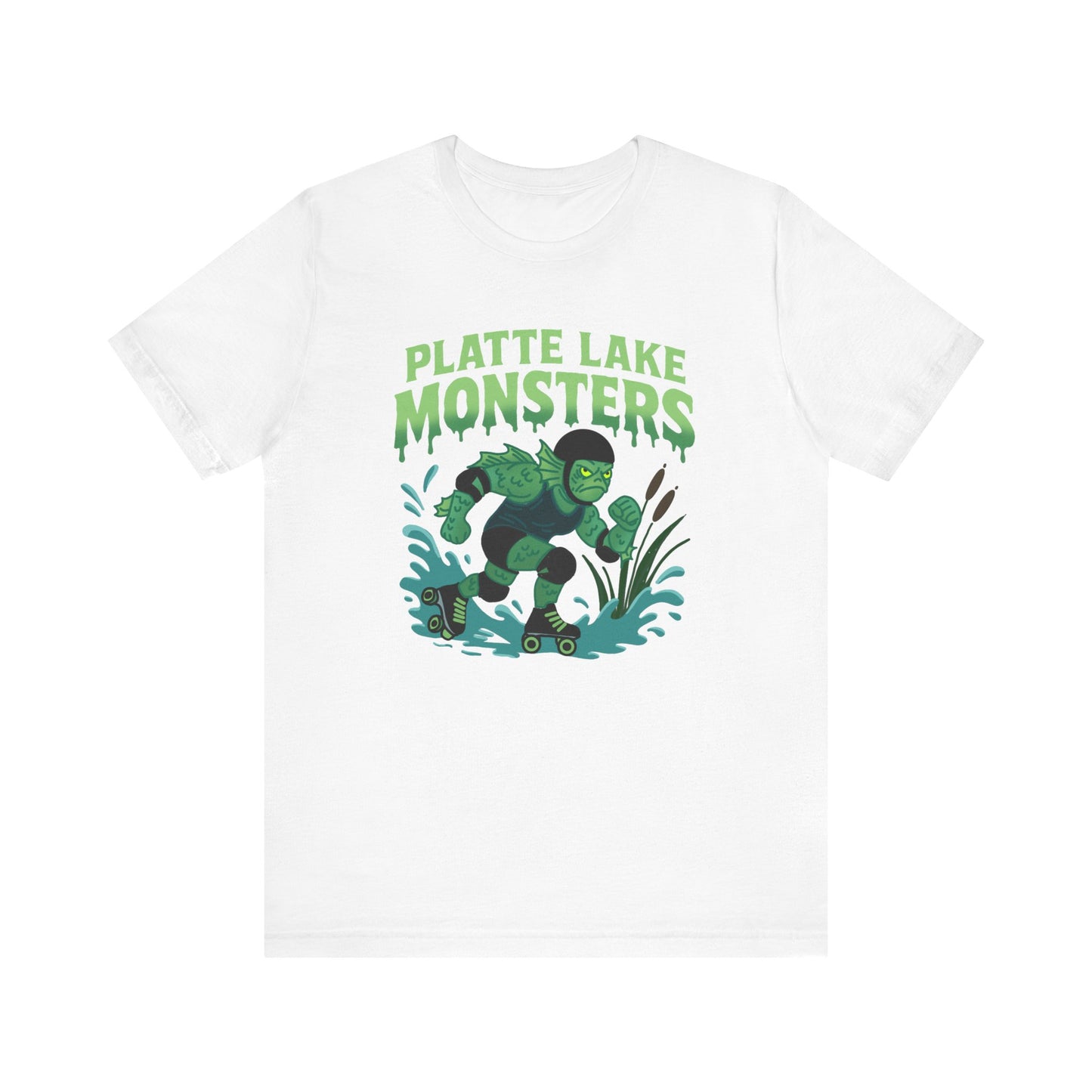 Unisex Tee - Platte Lake Monsters Roller Derby Mascot T-Shirt