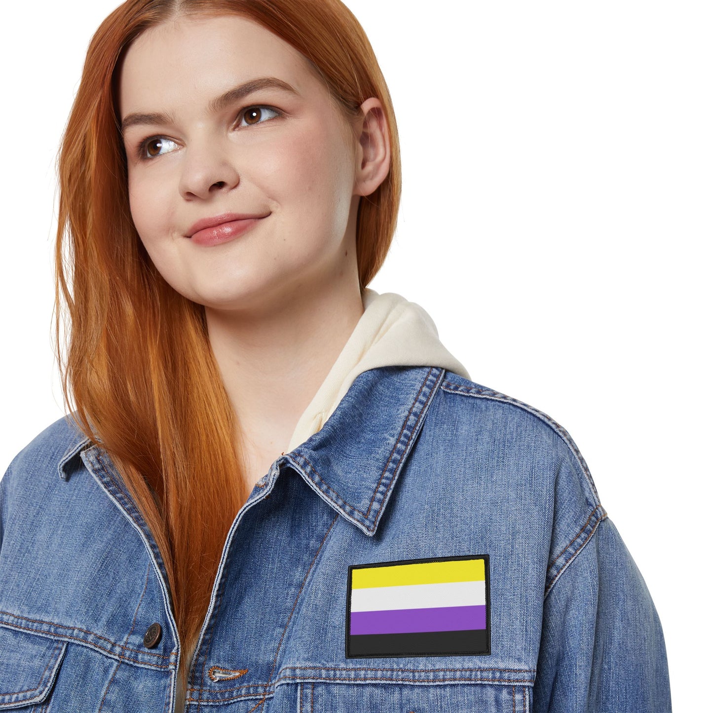 Non Binary Pride Iron-On Patches for Jackets, Denim, Backpacks, LGBTQ+ Flag Patches, Gender Nonconformity, Celebrate Identity, Customizable