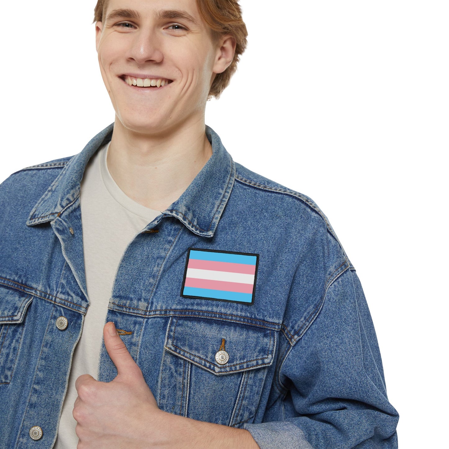 Transgender Pride Iron-On Patch | LGBTQ+ Support, Denim/Backpack Decor, Gift for Allies, Celebration of Identity, Sewing Crafts