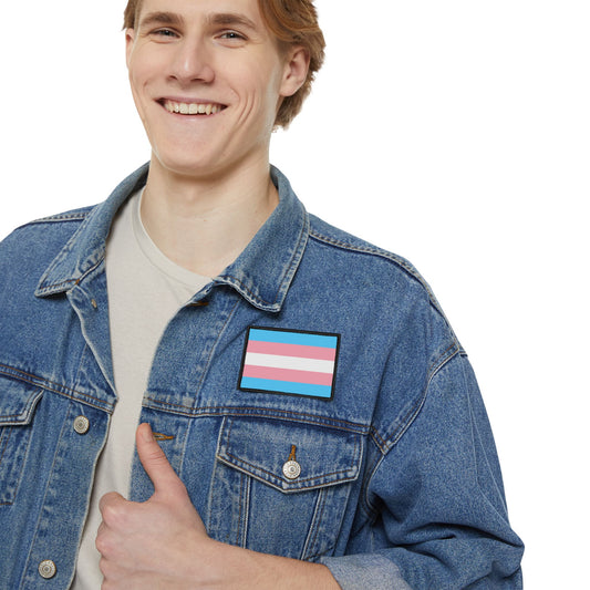 Transgender Pride Iron-On Patch | LGBTQ+ Support, Denim/Backpack Decor, Gift for Allies, Celebration of Identity, Sewing Crafts