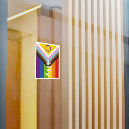 Vinyl Decal Sticker - Progressive Pride Flag with Ally Print