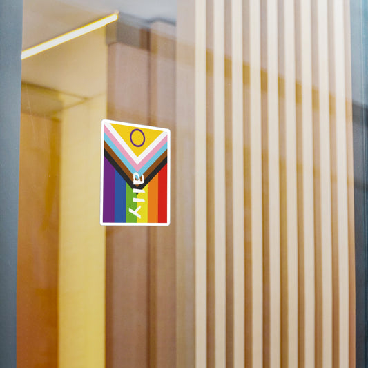 Vinyl Decal Sticker - Progressive Pride Flag with Ally Print