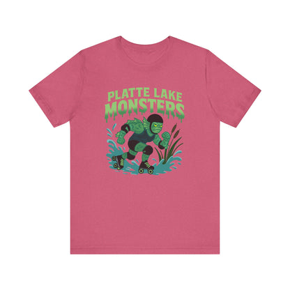 Unisex Tee - Platte Lake Monsters Roller Derby Mascot T-Shirt
