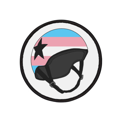 Trans Jammer Pride Iron-On Patches - LGBTQ+ Helmet Design, Fashion Accessory, Jacket Embellishment, Gift for Activists, Pride Celebration