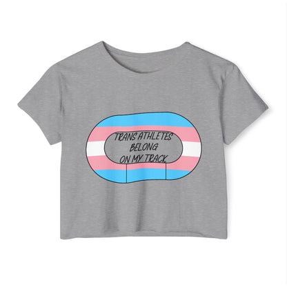 Trans Derby Athletes Crop Top - Pride, LGBTQ+ Equality, Festival Wear, Casual Style, Summer Vibes, Sports Appreciation