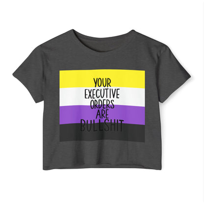 EO Bull Non Binary Crop Top, LGBTQ+ Pride Apparel, Summer Party Shirt, Casual Wear, Empowerment Clothing, Gift for Activists